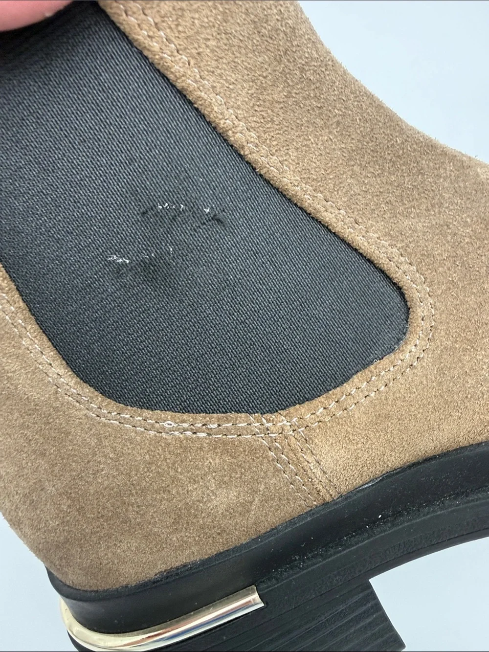 Kenneth Cole Lina 2.0 Chelsea Suede Ankle Boots Dark Taupe